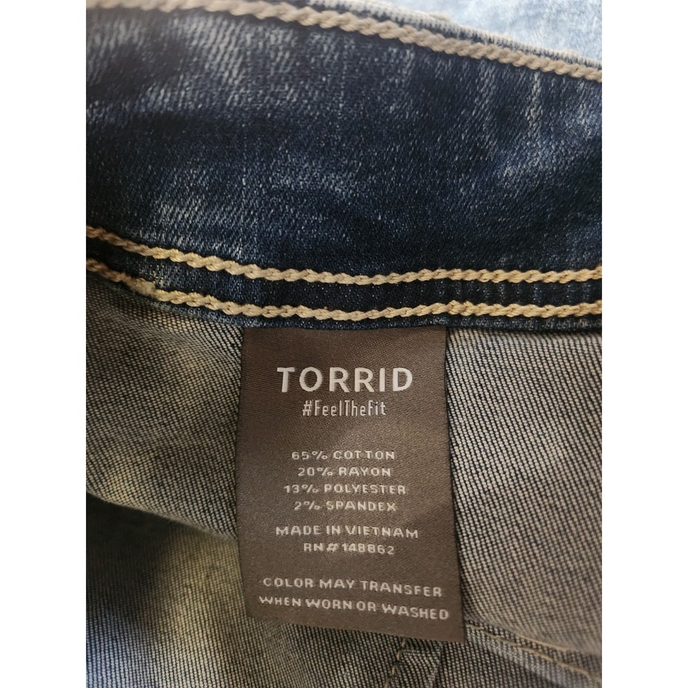 Torrid NWT Jogger Jeans Womens 20 Reg Plus Super‎ Stretch Mid Rise Cuffed - Picture 3 of 12